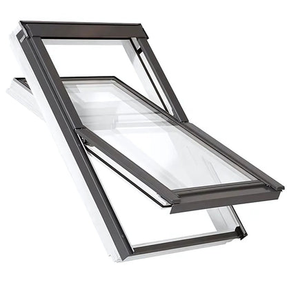 RoofLITE+ AAY B910 Centre Pivot Manual White Painted Roof Window - JJ Building Materials