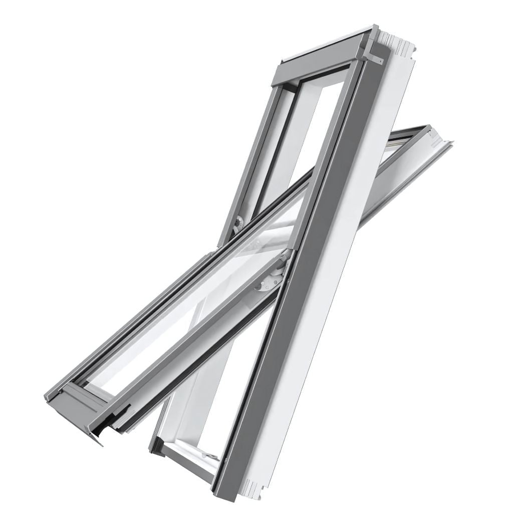 RoofLITE+ AAY B910 Centre Pivot Manual White Painted Roof Window - JJ Building Materials