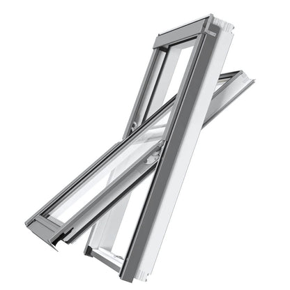 RoofLITE+ AAY B910 Centre Pivot Manual White Painted Roof Window - JJ Building Materials