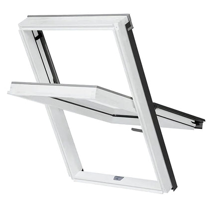 RoofLITE+ AAY B910 Centre Pivot Manual White Painted Roof Window - JJ Building Materials