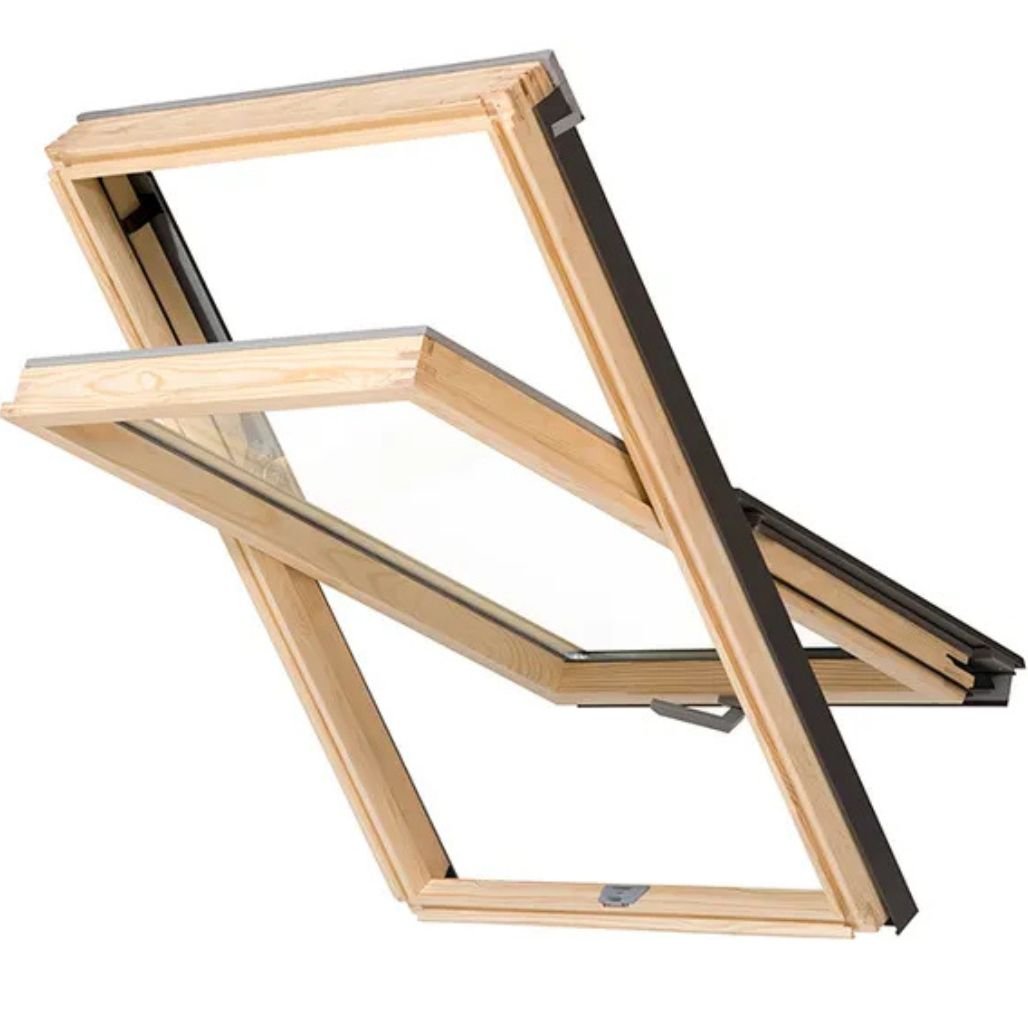 RoofLITE+ DPY B900 Centre Pivot Manual Pine Roof Window - JJ Building Materials