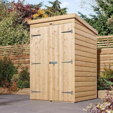 Rowlinson 4x4 Shiplap Pent Garden Shed Double Door - JJ Building Materials