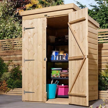 Rowlinson 4x4 Shiplap Pent Garden Shed Double Door - JJ Building Materials