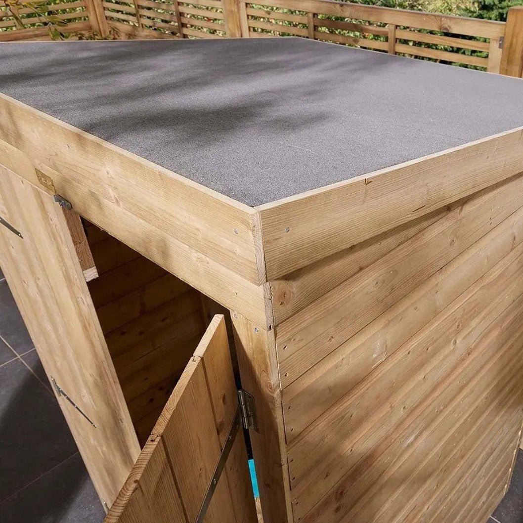 Rowlinson 4x4 Shiplap Pent Garden Shed Double Door - JJ Building Materials