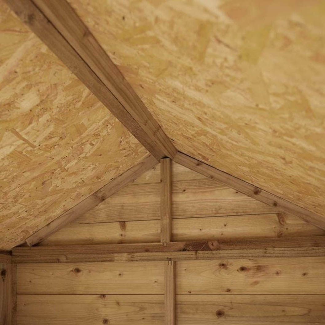 Rowlinson 4x4ft Shiplap Apex Garden Shed Single Door - JJ Building Materials
