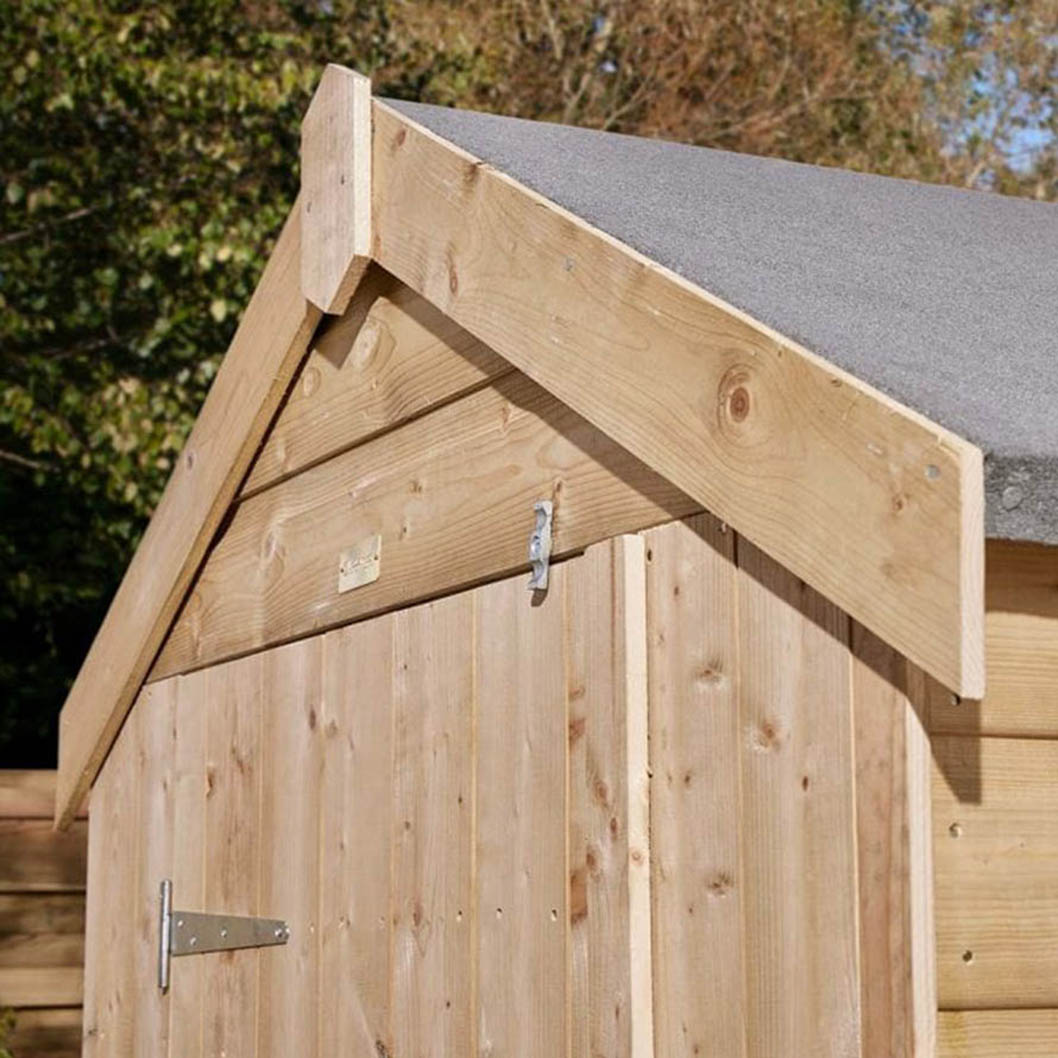 Rowlinson 4x4ft Shiplap Apex Garden Shed Single Door - JJ Building Materials