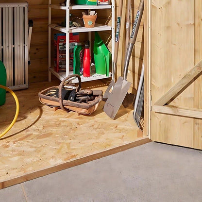 Rowlinson 4x6ft Shiplap Apex Garden Shed Double Door - JJ Building Materials