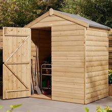 Rowlinson 4x6ft Shiplap Apex Garden Shed Single Door - JJ Building Materials
