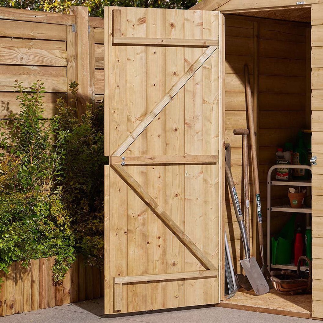 Rowlinson 4x6ft Shiplap Apex Garden Shed Single Door - JJ Building Materials