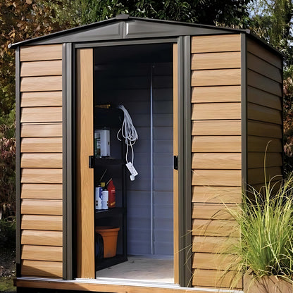 Rowlinson 6x5ft Woodvale Metal Apex Shed