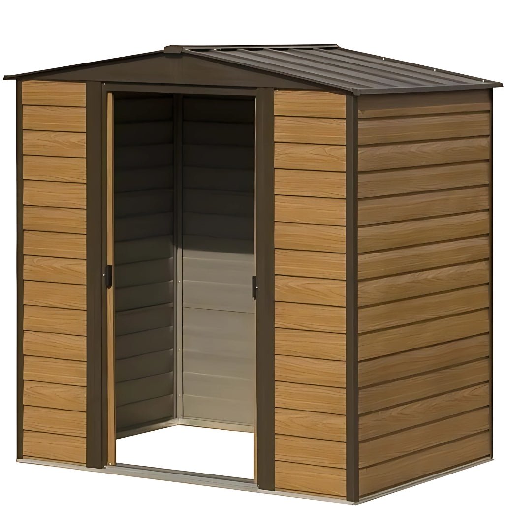 Rowlinson 6x5ft Woodvale Metal Apex Shed - JJ Building Materials