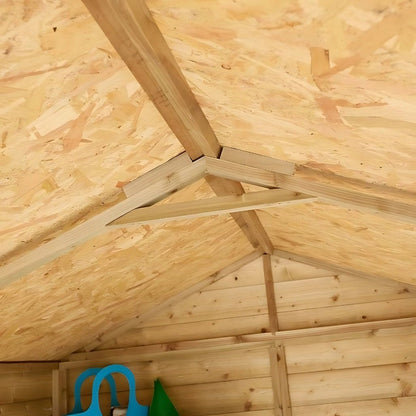 Rowlinson 8x6ft Shiplap Apex Garden Shed Double Door - JJ Building Materials