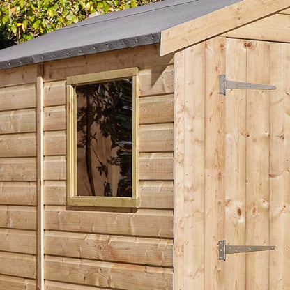 Rowlinson 8x6ft Shiplap Apex Garden Shed Double Door with Window - JJ Building Materials