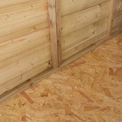Rowlinson 8x6ft Shiplap Apex Garden Shed Double Door with Window - JJ Building Materials