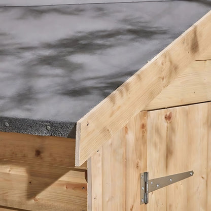 Rowlinson 8x6ft Shiplap Apex Garden Shed Double Door with Window