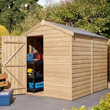 Rowlinson 8x6ft Shiplap Apex Garden Shed Single Door - JJ Building Materials