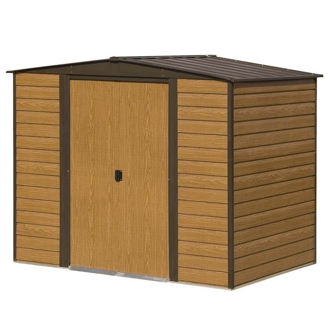 Rowlinson 8x6ft Woodvale Metal Apex Shed - JJ Building Materials