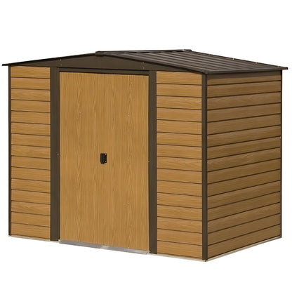 Rowlinson 8x6ft Woodvale Metal Apex Shed