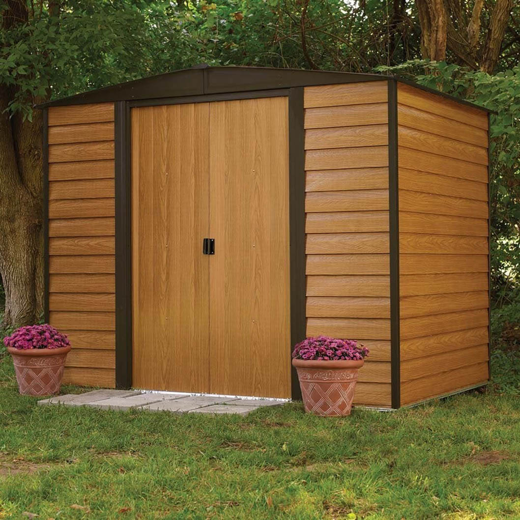 Rowlinson 8x6ft Woodvale Metal Apex Shed - JJ Building Materials
