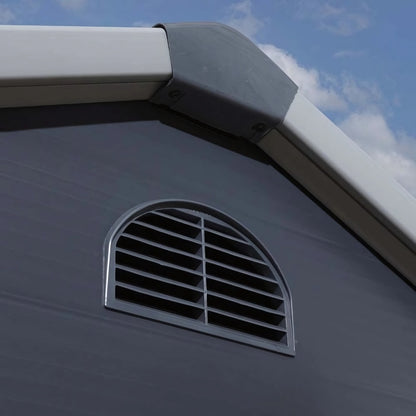 Rowlinson Airevale 8x6ft Plastic Apex Garden Shed Dark Grey