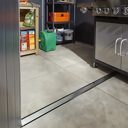 Rowlinson Airevale 8x6ft Plastic Apex Garden Shed Dark Grey