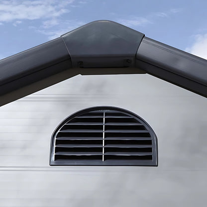 Rowlinson Airevale 8x6ft Plastic Apex Garden Shed Light Grey