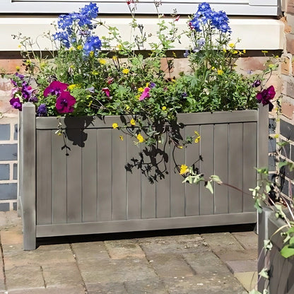 Rowlinson Alderley Grey Rectangular Planter - JJ Building Materials
