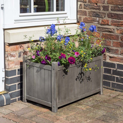 Rowlinson Alderley Grey Rectangular Planter - JJ Building Materials