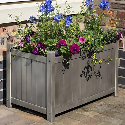 Rowlinson Alderley Grey Rectangular Planter - JJ Building Materials