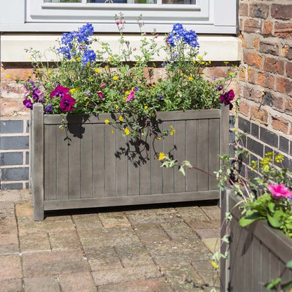 Rowlinson Alderley Grey Rectangular Planter - JJ Building Materials