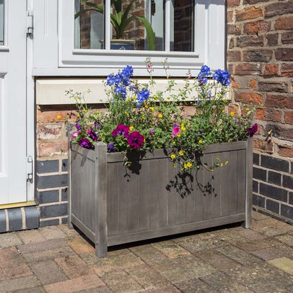 Rowlinson Alderley Grey Rectangular Planter - JJ Building Materials