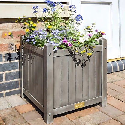 Rowlinson Alderley Grey Square Planter