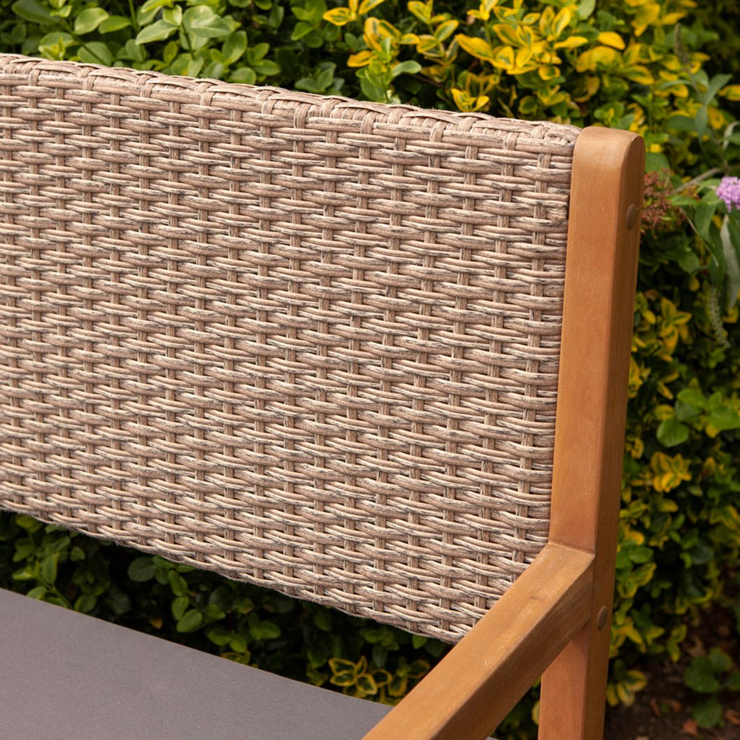 Rowlinson Alderley Rattan Storage Garden Bench - JJ Building Materials