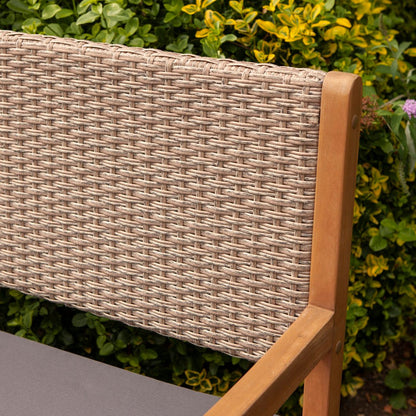 Rowlinson Alderley Rattan Storage Garden Bench - JJ Building Materials