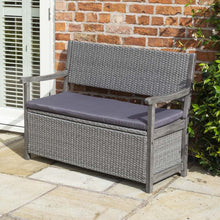 Rowlinson Alderley Rattan Storage Garden Bench - JJ Building Materials