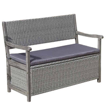 Rowlinson Alderley Rattan Storage Garden Bench - JJ Building Materials