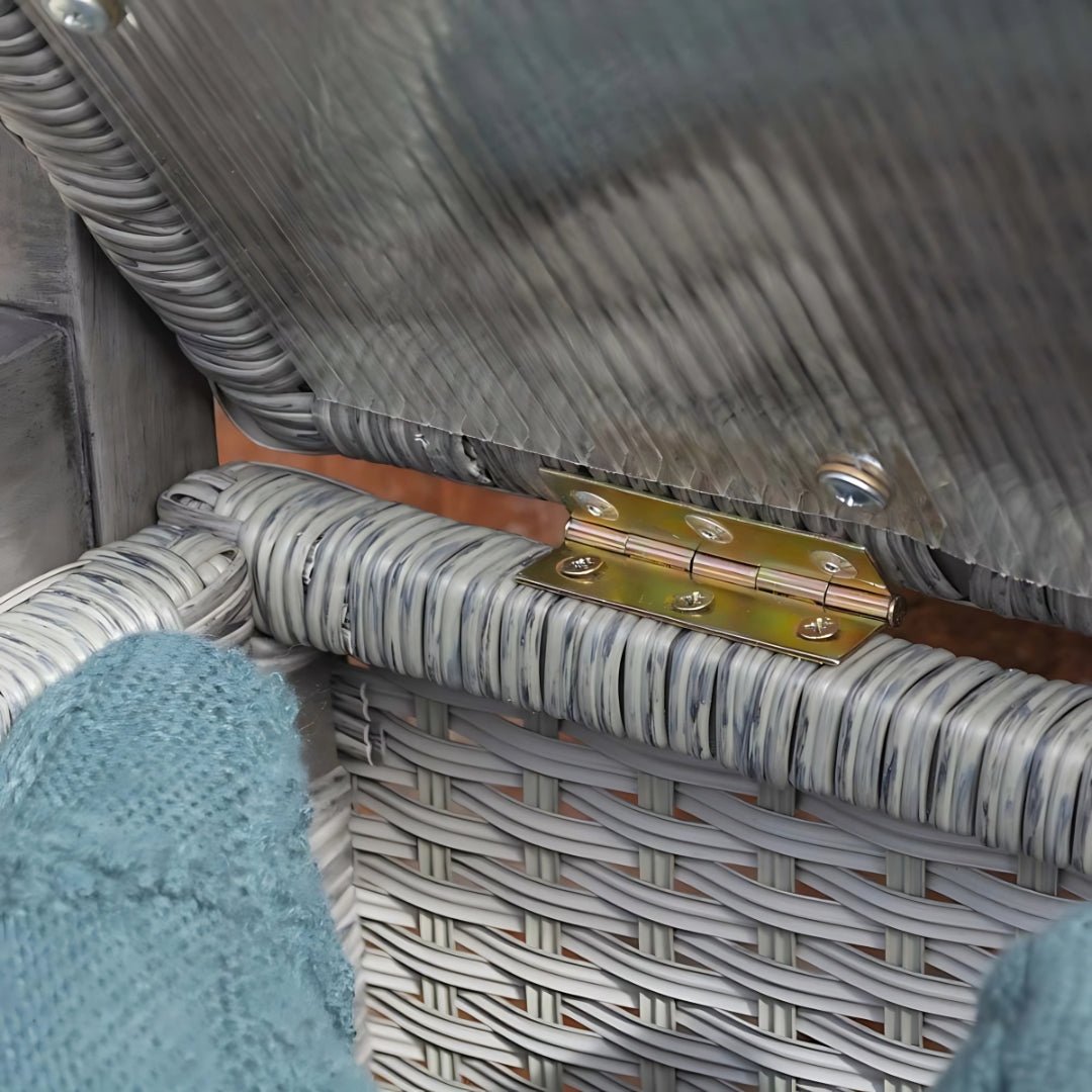 Rowlinson Alderley Rattan Storage Garden Bench - JJ Building Materials