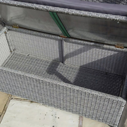 Rowlinson Alderley Rattan Storage Garden Bench