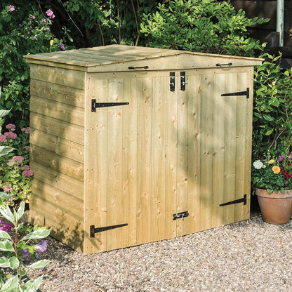 Rowlinson Apex Double Bin Store With Solid Back - JJ Building Materials