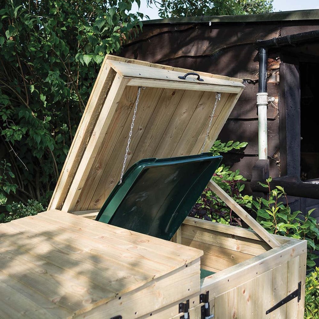 Rowlinson Apex Double Bin Store With Solid Back - JJ Building Materials