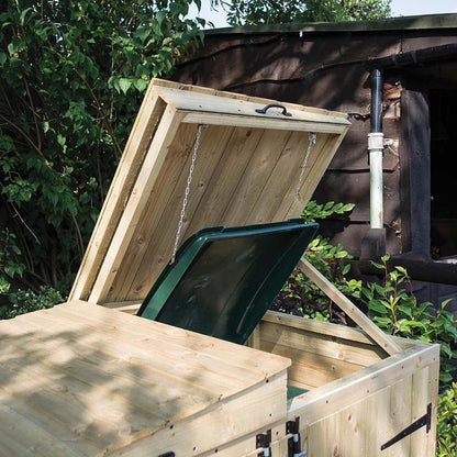 Rowlinson Apex Double Bin Store With Solid Back - JJ Building Materials