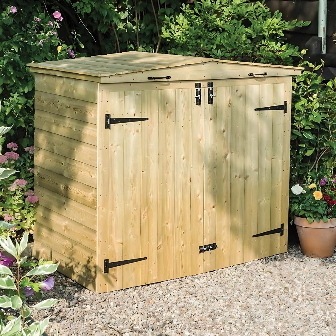 Rowlinson Apex Double Bin Store With Solid Back - JJ Building Materials
