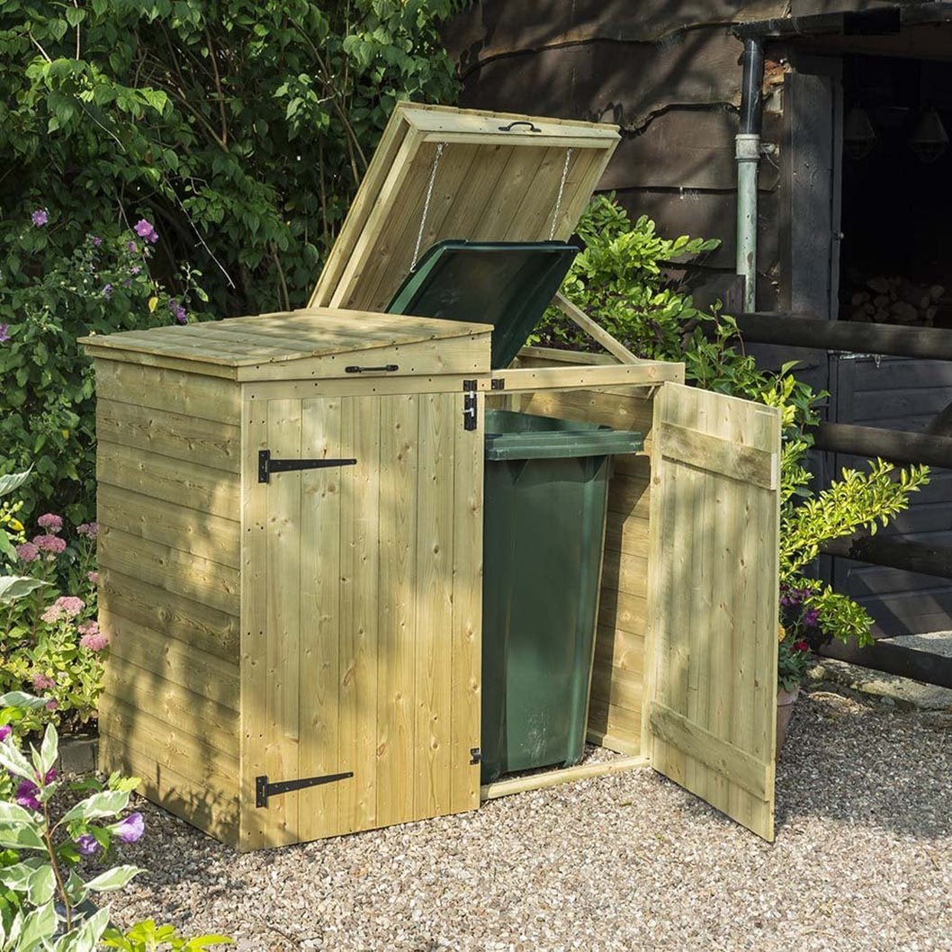 Rowlinson Apex Double Bin Store With Solid Back - JJ Building Materials