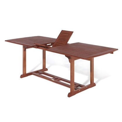 Rowlinson Bali Wooden Garden Dining Set With Parasol - JJ Building Materials