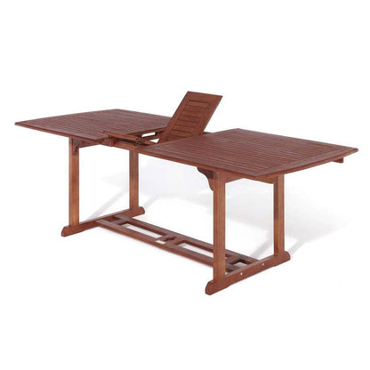 Rowlinson Bali Wooden Garden Dining Set With Parasol - JJ Building Materials