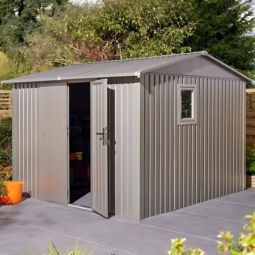 Rowlinson Brentvale 10x10ft Premium Apex Metal Shed - JJ Building Materials