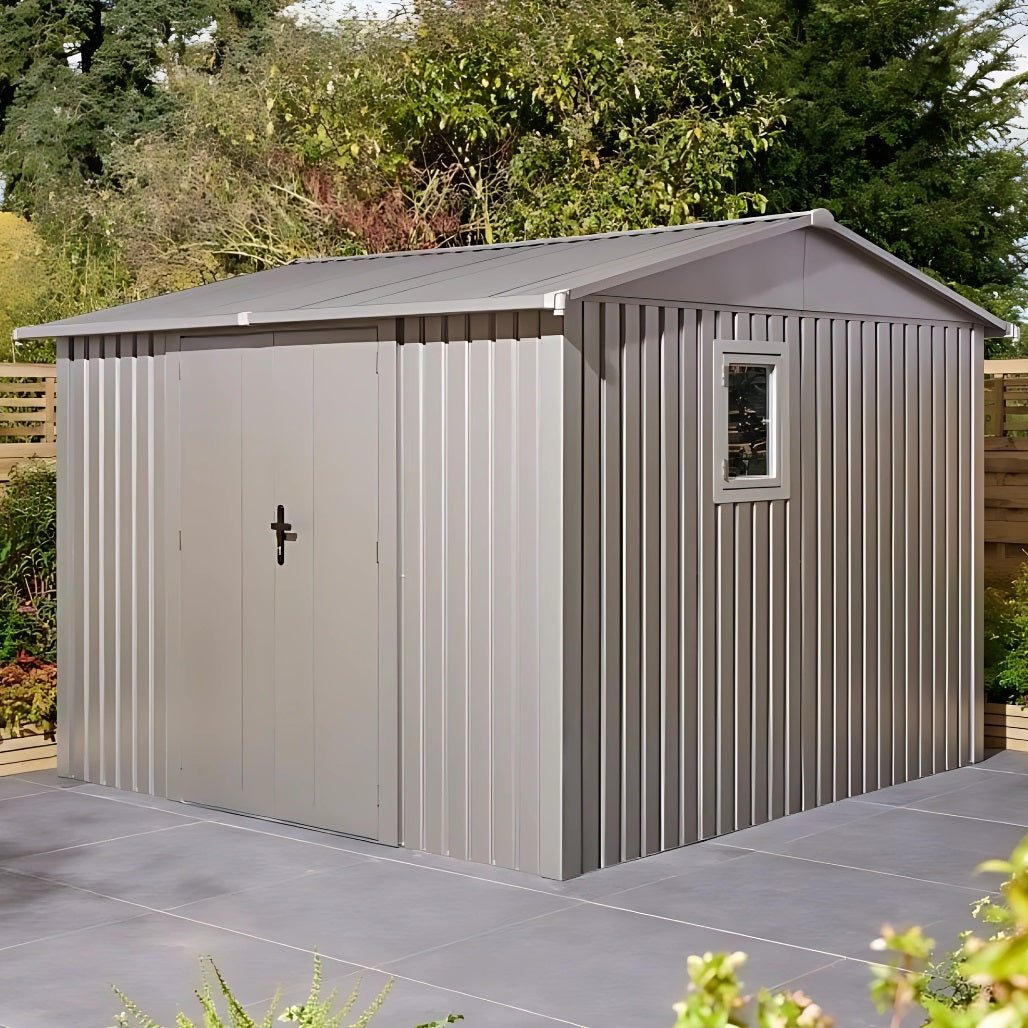 Rowlinson Brentvale 10x10ft Premium Apex Metal Shed - JJ Building Materials