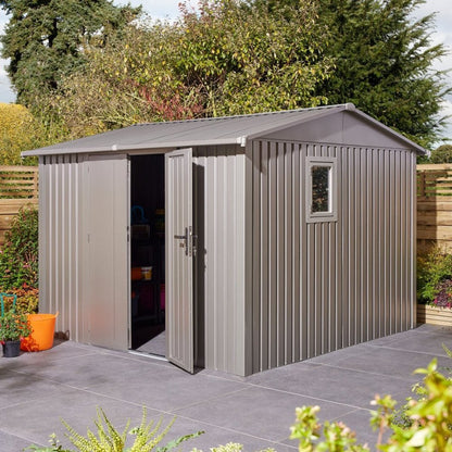 Rowlinson Brentvale 10x10ft Premium Apex Metal Shed - JJ Building Materials