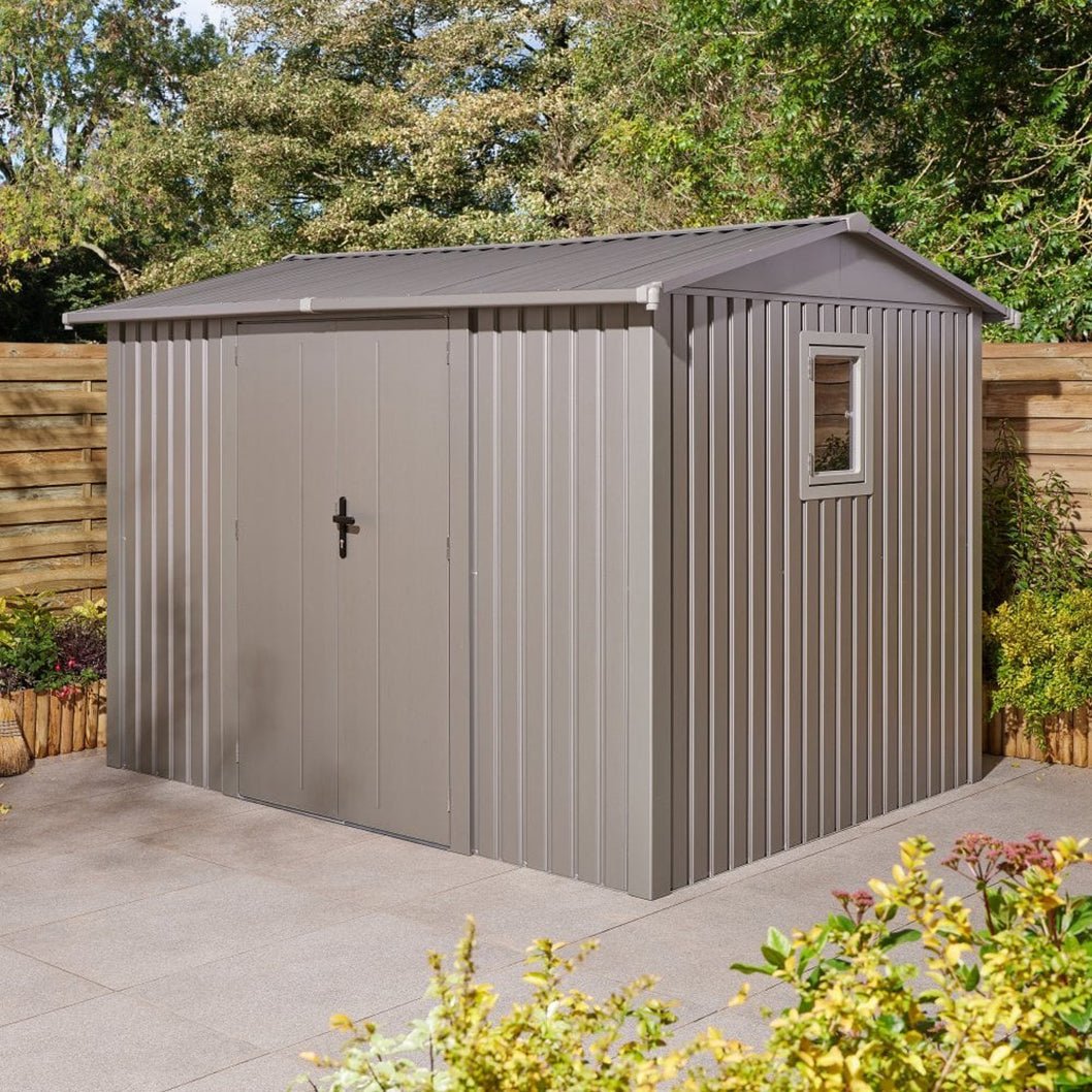 Rowlinson Brentvale 10x8ft Premium Apex Metal Shed - JJ Building Materials