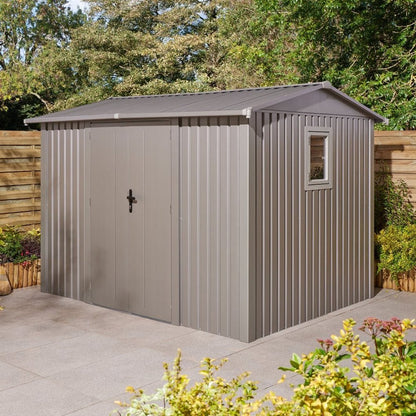 Rowlinson Brentvale 10x8ft Premium Apex Metal Shed - JJ Building Materials